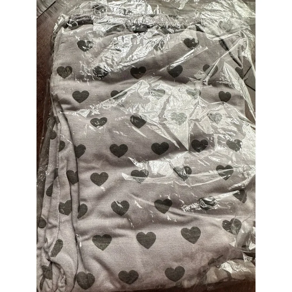 Kickee pants feather hearts Paris‎ line long sleeve pants set size 7 girl htf